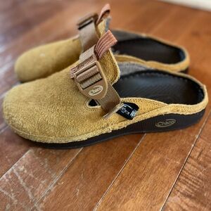 Chaco Tan and Brown Slippers with Slip-On Design